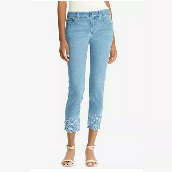Lauren Ralph Lauren Denim - NWT Lauren Straight Crop Embroidered jeans sz 6